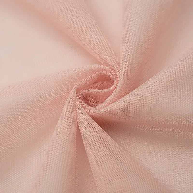 Tissu de Tulle à Mailles Douces Encrypté pour Coudre Décorations de Mariage Rideaux Moustiquaires Robe de Mariée Tissus de Couture DIY1m/5m/10m
