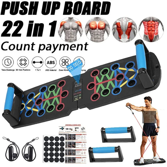 Automatic Count Push Up Board Strength Train Equipment Foldable for Chest Abdomen Arms and Back Train Home Gym Equipment Fitness