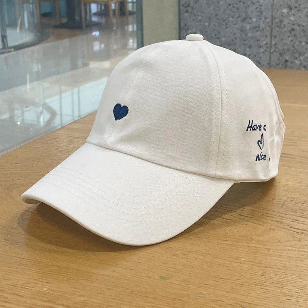 Casquettes de Baseball pour Enfants Garçons Filles Chapeau de Soleil Cœur Creux Amour Chapeaux à Queue de Cheval Haute Casquettes de Baseball Réglables pour Enfants de 4 à 12 Ans