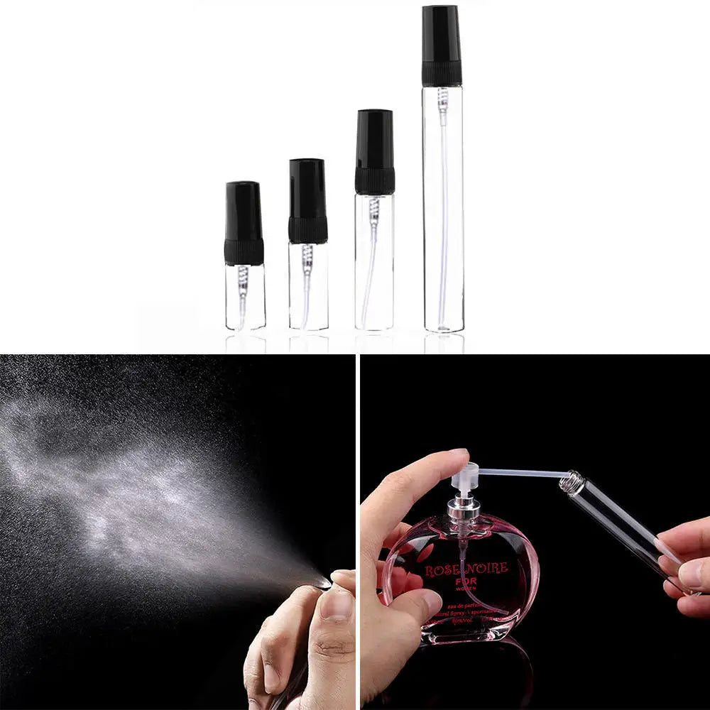 Flacon de parfum vide portable en verre de 5/10 ml pour voyage, cosmétiques, rangement, flacon de rechange.