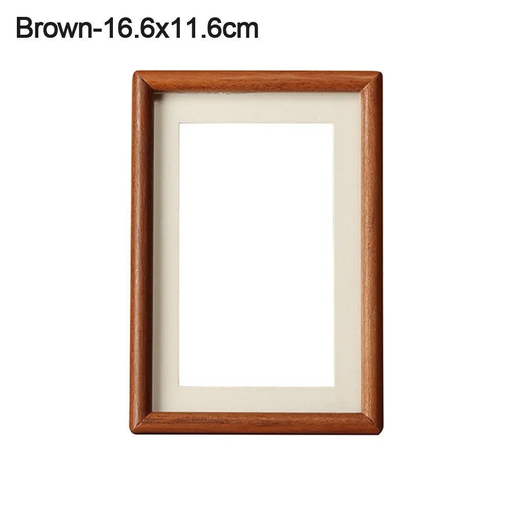 New 6/7/8 Inch Black Walnut Photo Frame Simple Handmade Mortise Tenon Photo Frame Real Wooden Picture Frame