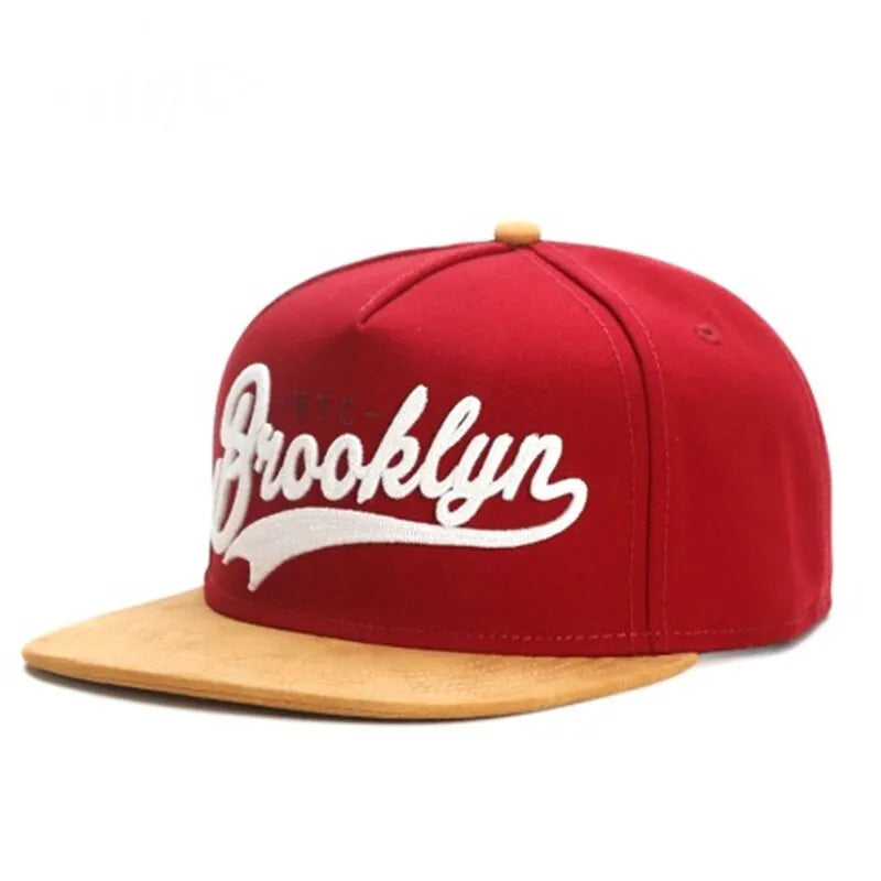 Casquettes de baseball décontractées unisexes Brooklyn brodées Hip-hop réglables pour l'extérieur Chapeau de soleil