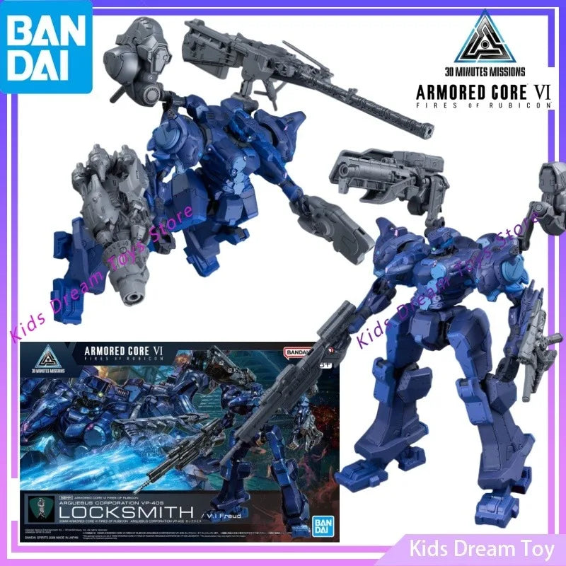 Bandai Stock Original 30MM ARMORED CORE VI FIRES OF RUBICON ARQUEBUS CORPORATION VP-40S LOCKSMITH Anime Actionfiguren Spielzeugmodell