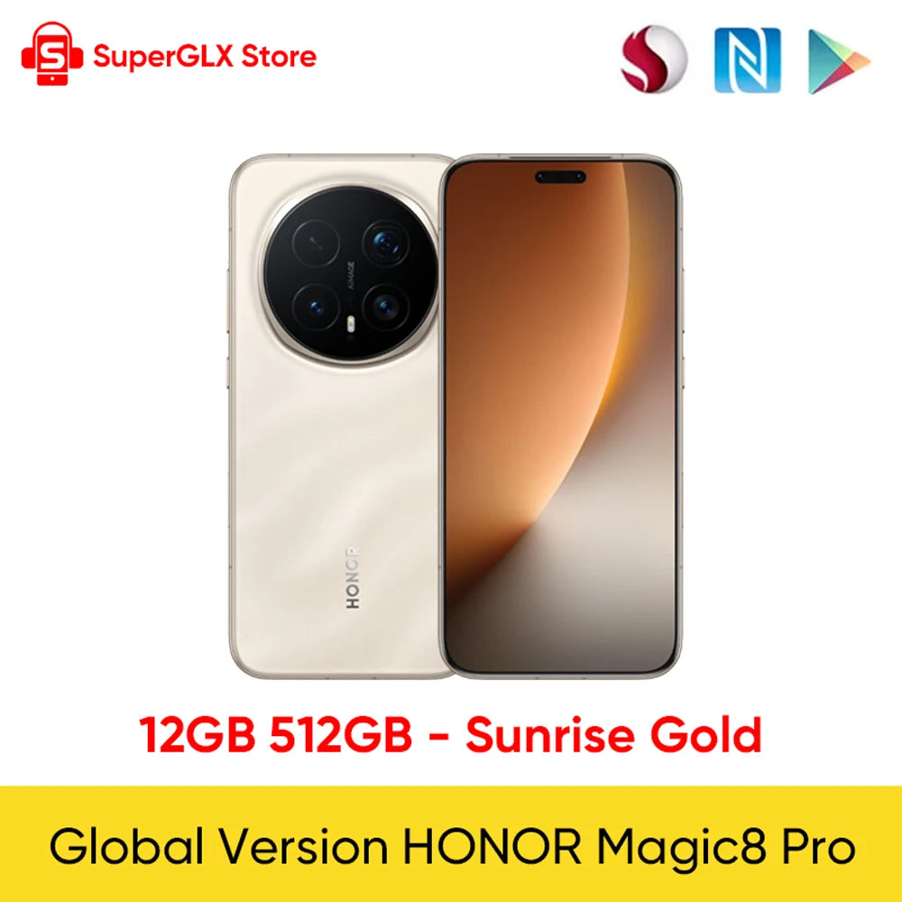 Version globale HONOR Magic8 Pro Snapdragon 8 Elite Gen 5 Écran OLED 6,71'' 120Hz 7100mAh SuperCharge 100W Téléphones Magic 8 Pro