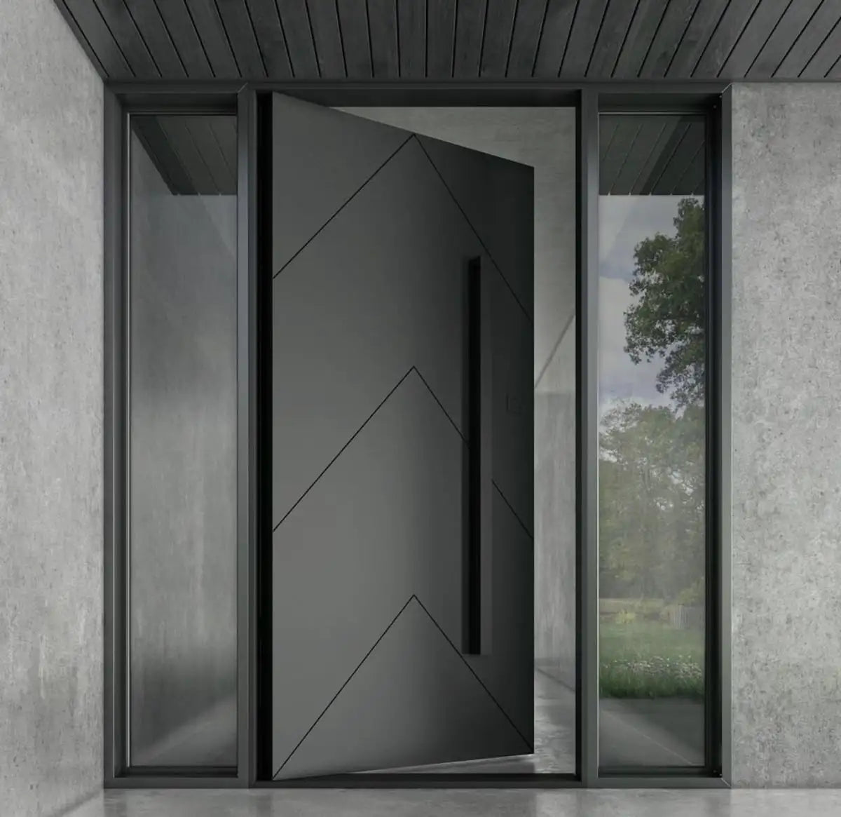 Portes principales prix usine pour la sécurité domestique, portes en aluminium au design moderne avec verre trempé pour villa, porte d'entrée personnalisée