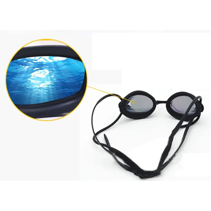 Schwimmbrille für Herren und Damen, High Definition, wasserdicht, Antibeschlag, galvanisierte Gläser, Erwachsene, Brille, Sportbekleidung