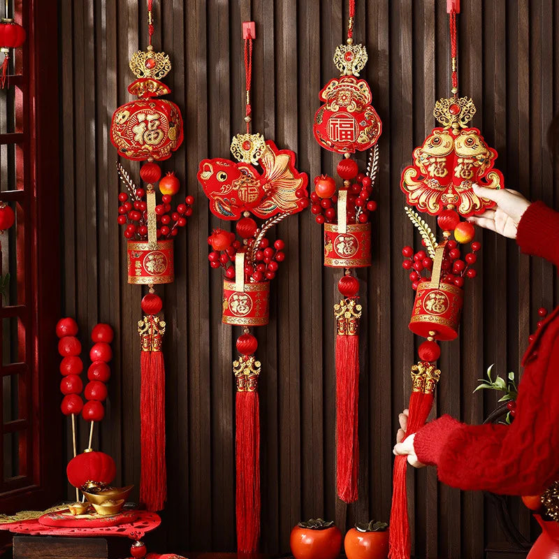 Chinesisches Neujahr 2026 Dekorationen Chinesisches Frühlingsfest Hängender Anhänger Tür Wand Ornament Traditionelle chinesische Raumdekoration