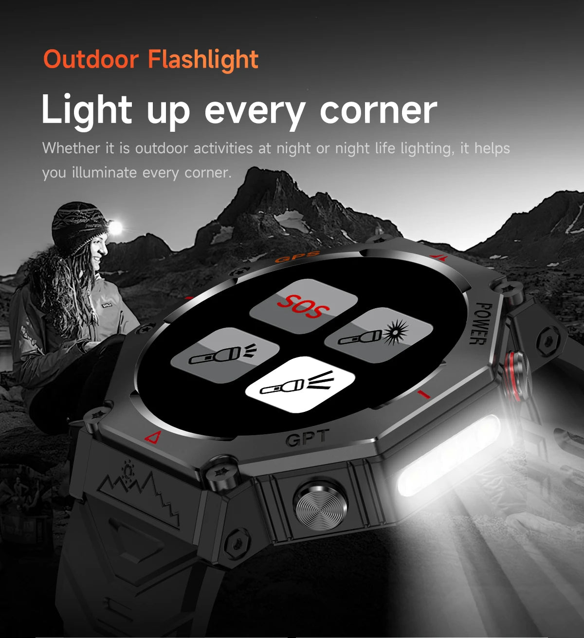 T-Rex 3 Ultra Militärische GPS-Smartwatch 10ATM Wasserdicht Kompass Höhenmesser Barometer AMOLED Herren HD Anruf Sport-Smartwatch