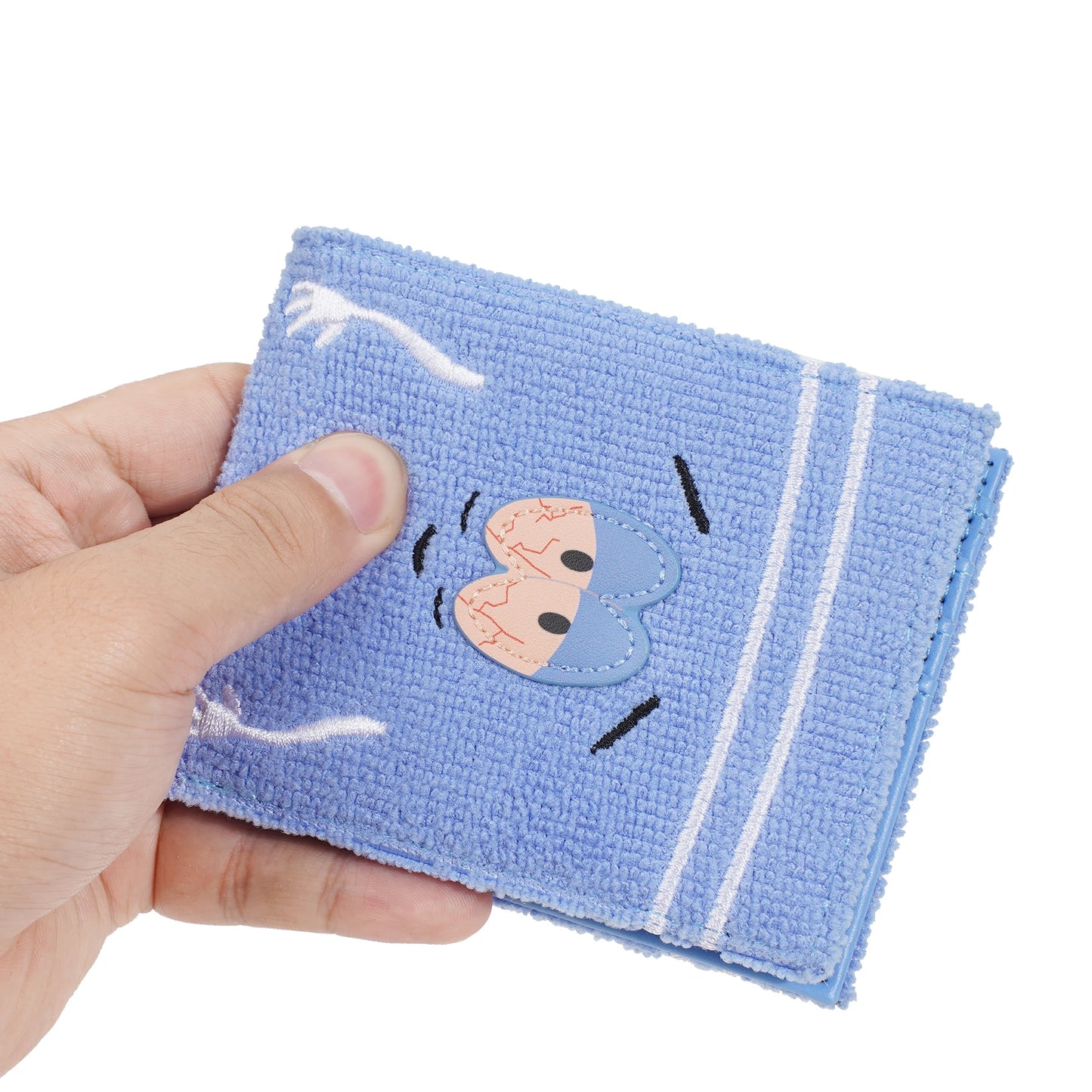 Plüsch-Cartoon-Geldbörse für Damen, weiche, flauschige Oberfläche mit Reißverschluss, PU-Leder-Münzbörse, niedliches, lässiges Geschenk für Mädchen