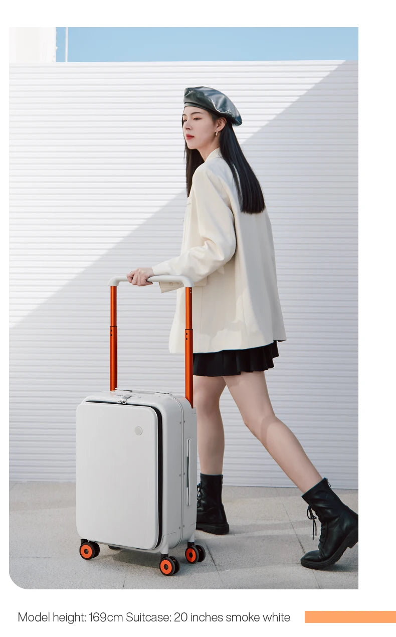Mixi New Design Wide Handle Koffer Herren Handgepäck Damen Reise Trolley 20 Zoll Kabine PC Aluminiumrahmen M9275