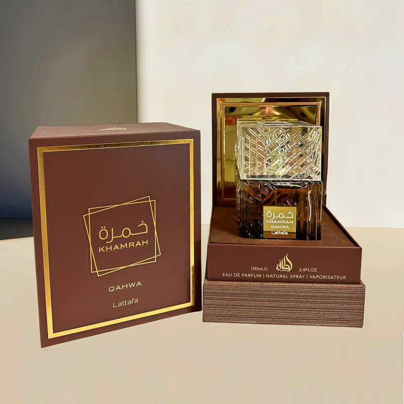 Parfums Arabes Originaux 100ml Khamrah Longue Tenue Parfum Santal et Pin Cologne Parfum de Luxe pour Homme Cadeau