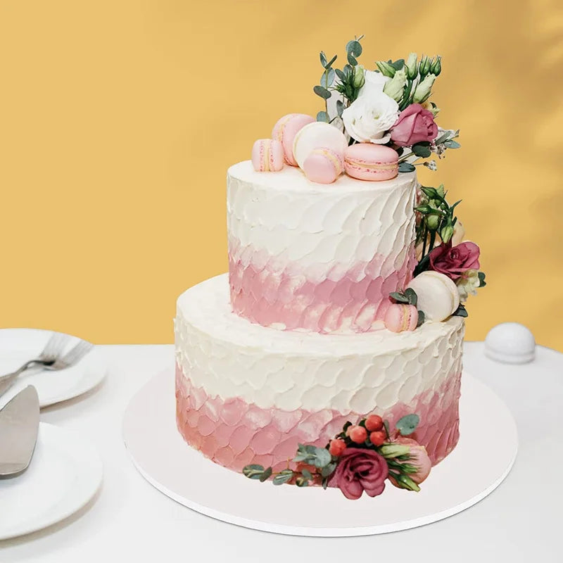 1 plateau à gâteau rond en carton blanc multi-taille, base pour cupcake, mousse, dessert, décorations de gâteau de mariage, anniversaire, fête, bricolage