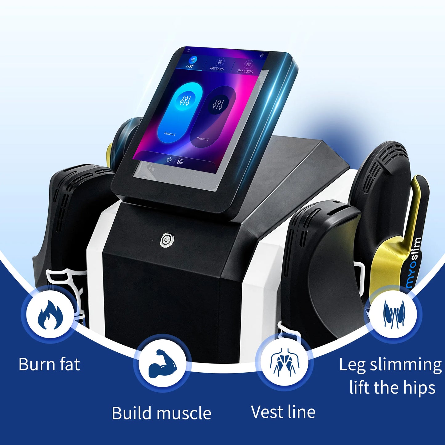 Myoslim 6500W HF Elektromagnetische Körperschlankung Muskelstimulation Fettentfernung Körperschlankung Muskelaufbau EMS Body Sculpt Maschine