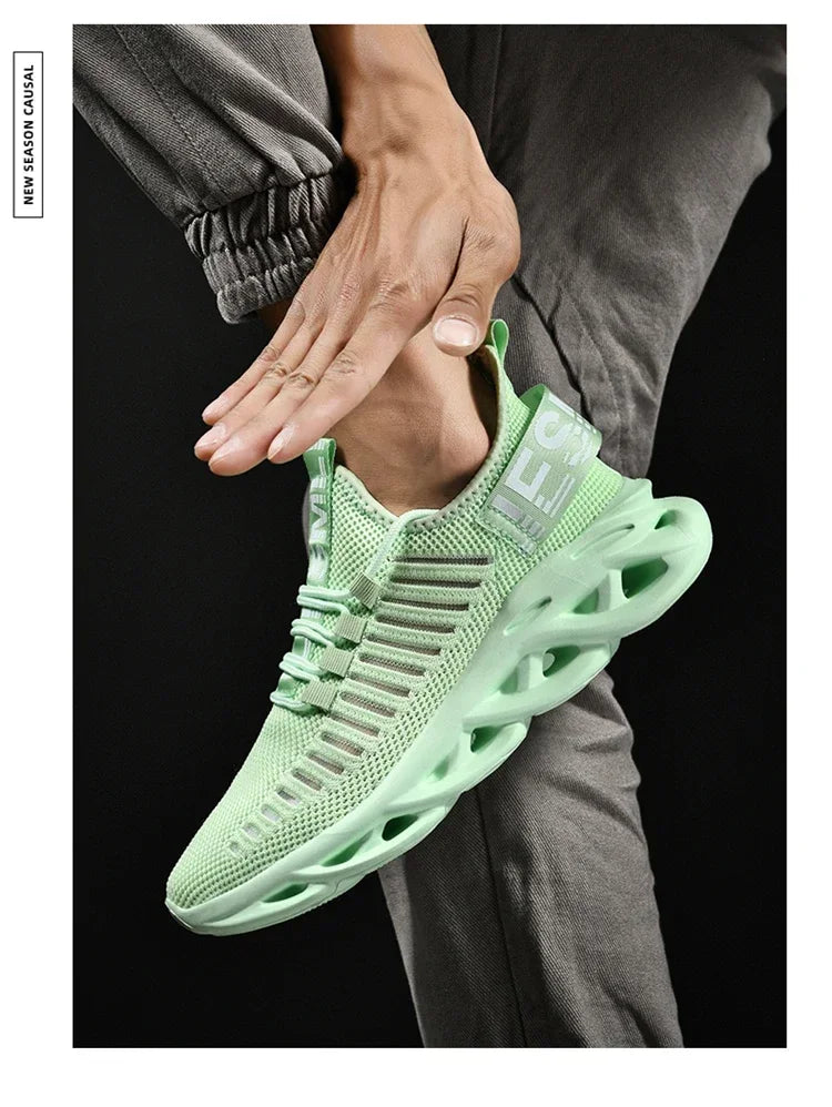 Atmungsaktive Freizeit-Sportschuhe für Frühling und Sommer, leichte, flache Lauf-Slipper für Damen und Herren