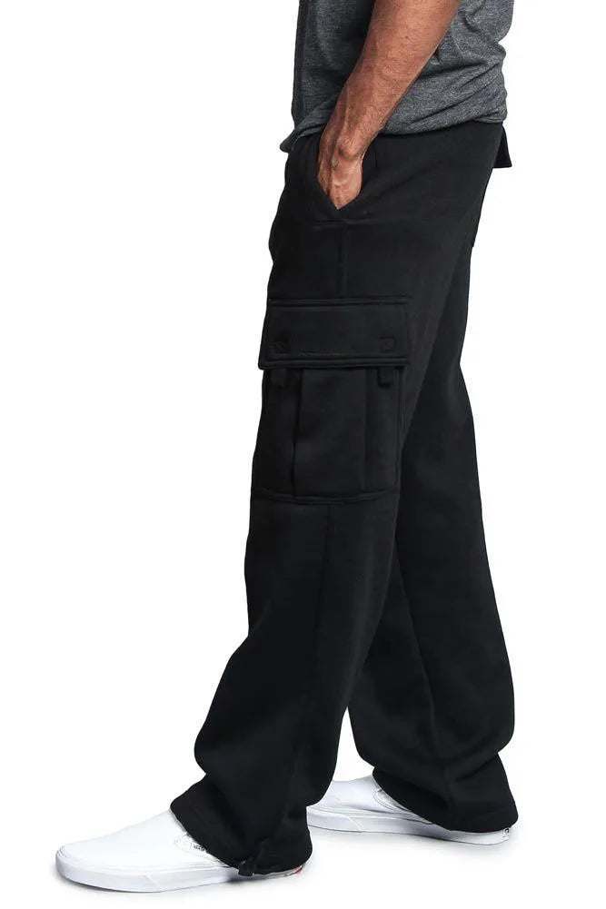 Frühling und Herbst Neue Herren Sport-Freizeit-Hose Multi-Pocket Lose Unifarbene Cargo-Arbeitshose Streetwear Herrenhose