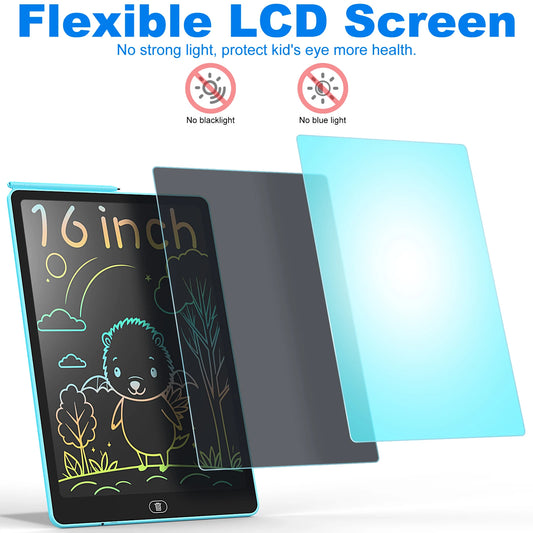 16 Inch LCD Writing Tablet, Large Electronic Drawing Board with Vibrant Colors, Erasable Screen, Perfect Educational Toys