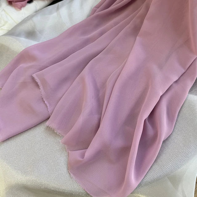 Chiffon fabric for dresses, dresses, skirts, shirts, clothing, decorations and DIY sewing projects, pink and purple