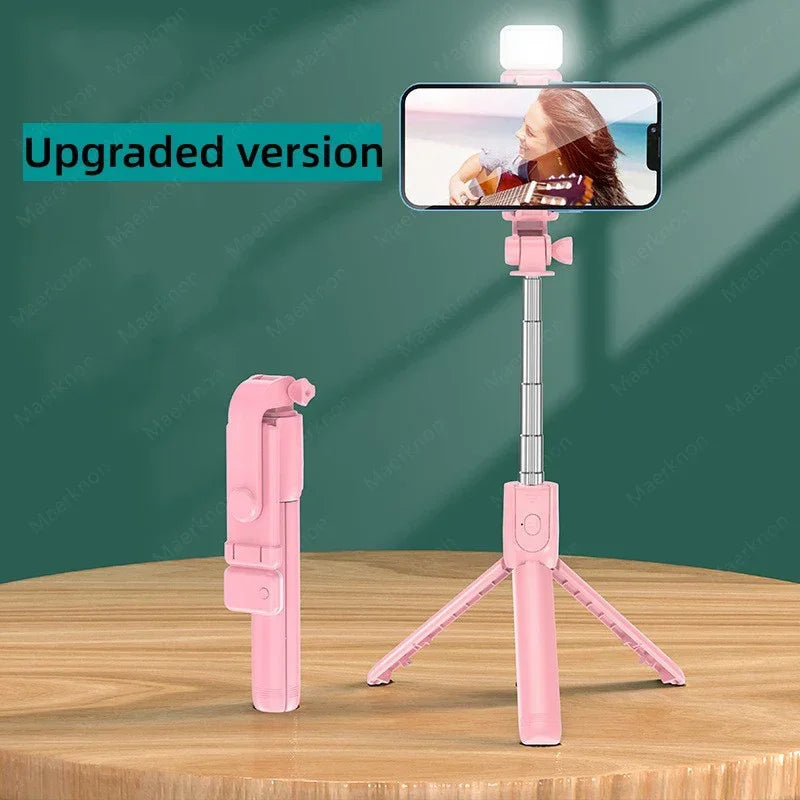 Wireless Bluetooth Selfie Stick Portable Tripod Stand Multifunctional Tripod With Wireless Remote Shutter For IOS Android Phone