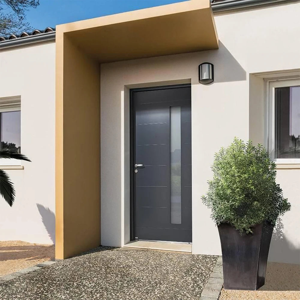 Portes d'entrée Villa Maison Porte pivotante principale Extérieure Entrée Portes battantes de sécurité Aluminium Décoration intérieure Sur mesure