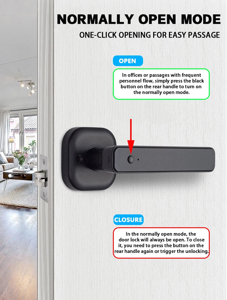Serrure intelligente CDOK 2025 Nouvelle M6 Tuya Bluetooth, serrure de porte, serrure à empreinte digitale, serrure à mot de passe, méthodes de déverrouillage multiples