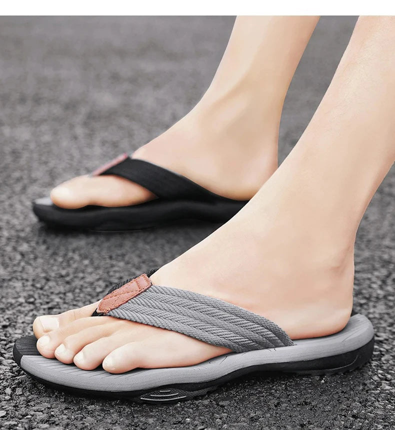 Hommes Pantoufles Été Tongs Marque Mode Extérieur Confortable Décontracté Claquettes Chaussures Plage Antidérapantes Hommes Sandales
