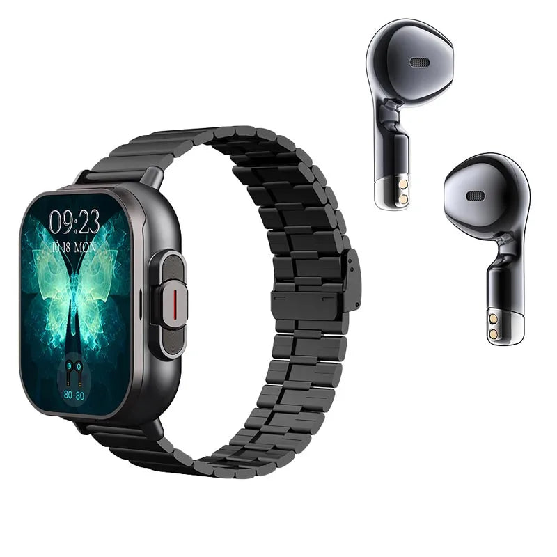 Montre Intelligente 2026 D8 Pro avec Écran 2,01 pouces, Écouteurs sans Fil, Fréquence Cardiaque, Pression Artérielle, Oxygène Sanguin et Assistant Sportif