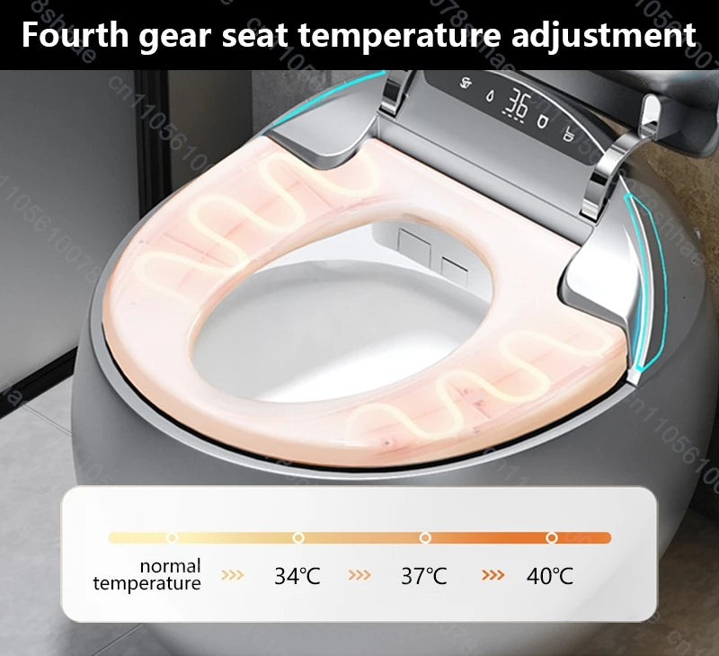 D132 Bidet de toilettes intelligentes avec chasse d'eau automatique Siège chauffant Pulvérisateur d'eau chaude Désodorisant Séchoir à air Télécommande Affichage LED intelligent