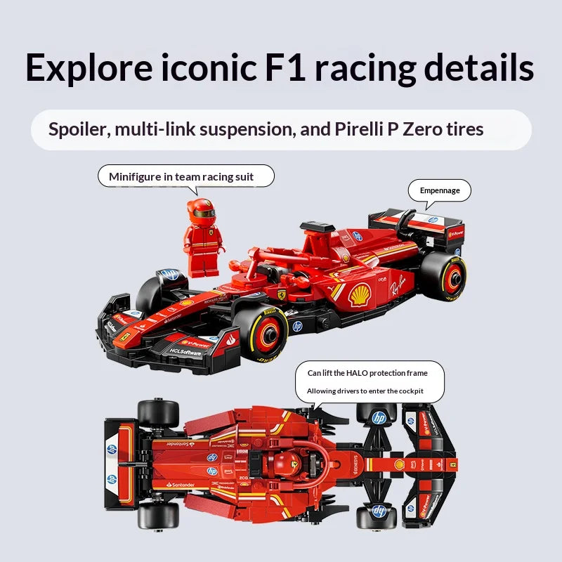 Célébration de Noël Lego 77242 Voiture de Course F1 Ferrari SF-24 Jouets pour Enfants Cadeau de Noël