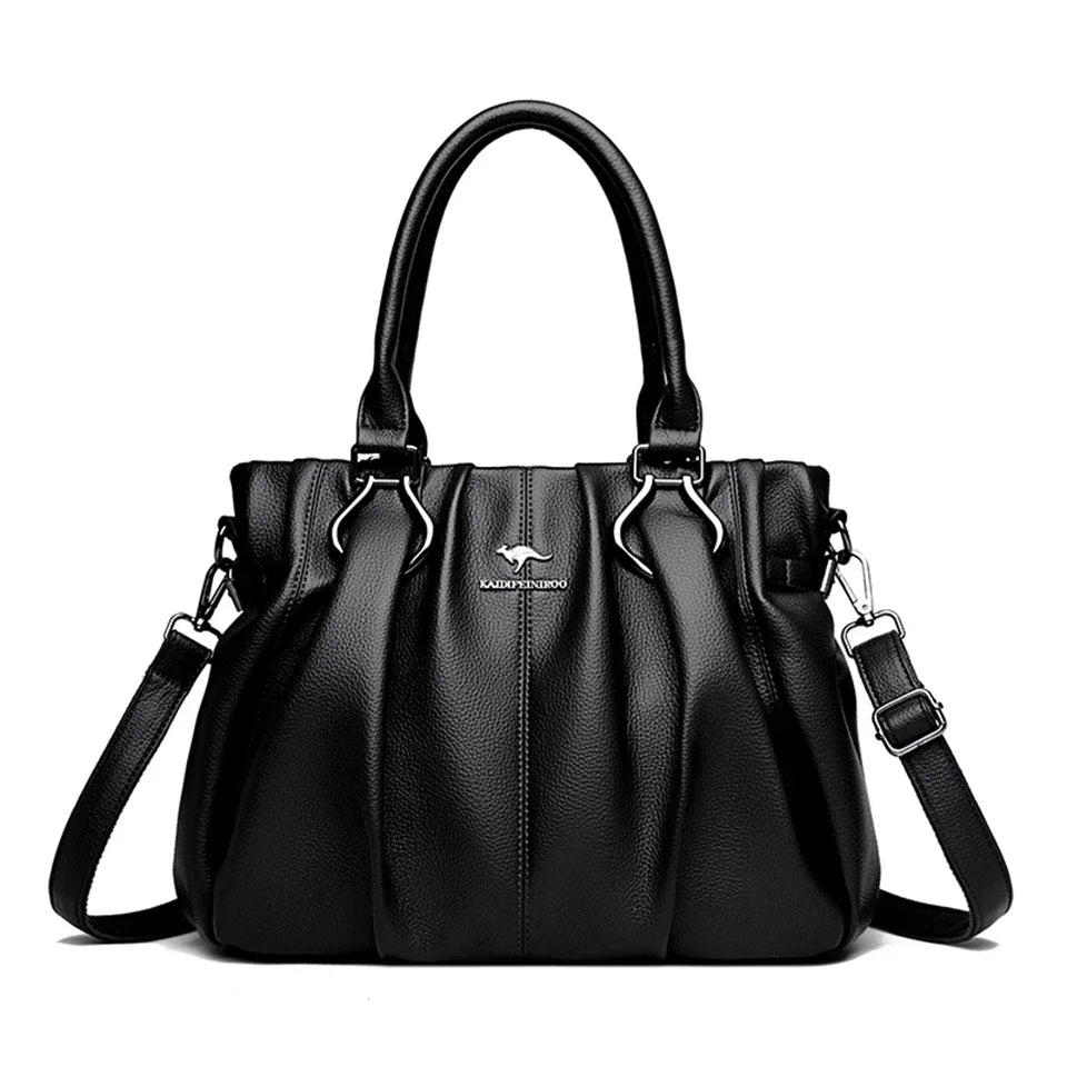 Sac cabas décontracté en cuir véritable, sacs à main de luxe pour femmes, sacs à main de marque, sacs à main en cuir souple de haute qualité pour le travail