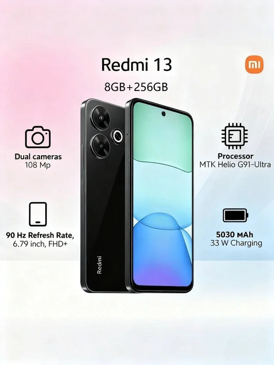 Redmi 13 5G Smartphone 6,79 Zoll FHD+ 120Hz Display 108MP Kamera 5030mAh 33W Schnelllade-Smartphone Mobiltelefone