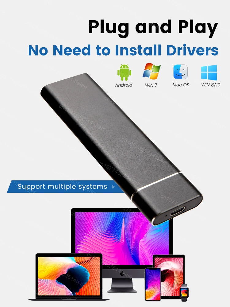 1TB 2TB 4TB External SSD Portable High Speed Solid State Drive USB3.2 Original for PC MAC Laptop