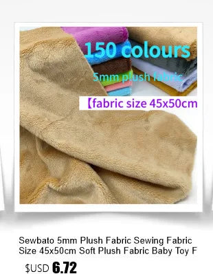 10mm Pile Length Fur Fabric Polyester Imitation Fur Fabrics Handmade DIY Encryption Thickening Fake Rabbit Hair Fur Plush Fabric