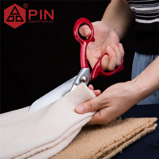 PIN Ultra Sharp Fabric Scissors 8" 10" 12", Heavy Duty Stainless Steel Tailor Shears for Dressmaking, Leather & Utility Cutting