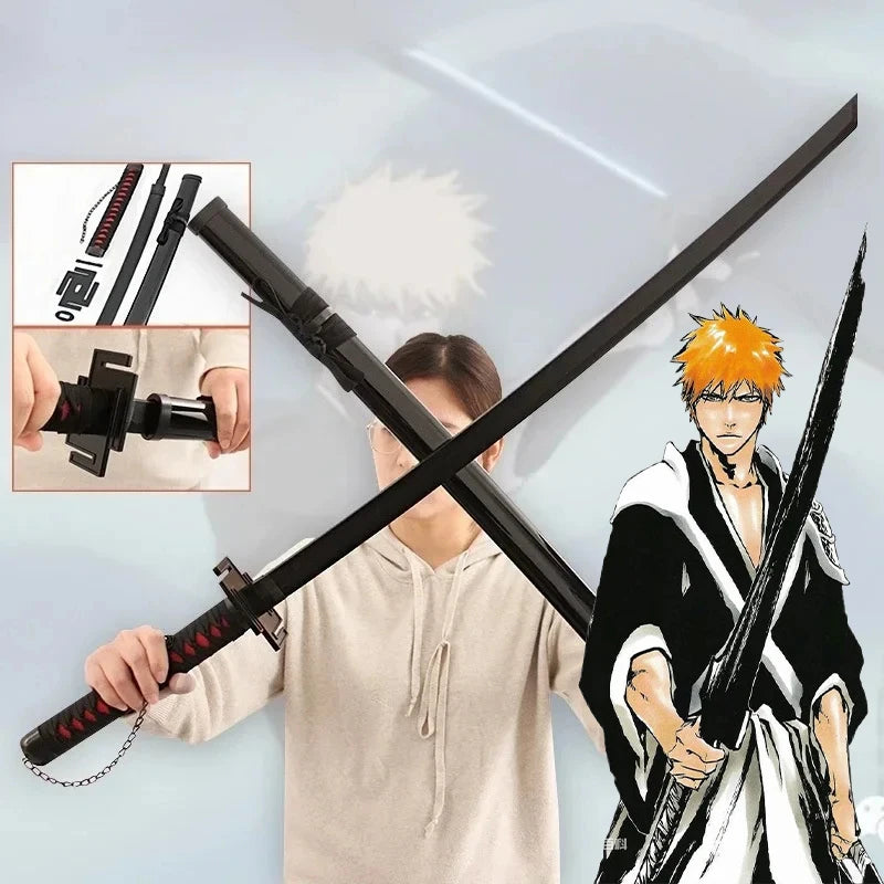 Épée Katana Anime Bleach Taille Réelle Lame en Bois Ninja Accessoire de Cosplay Anime Bleach Épée de Samouraï Japonaise Toushirou Jouet pour Enfants