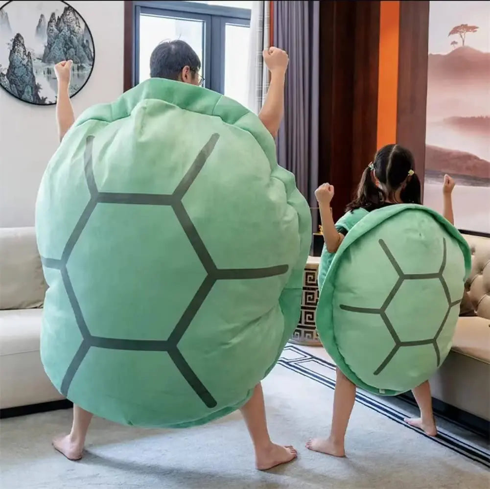 Oreillers coquille de tortue portables très grands animaux en peluche lestés Costume en peluche Jouet drôle, cadeau pour enfants et adultes
