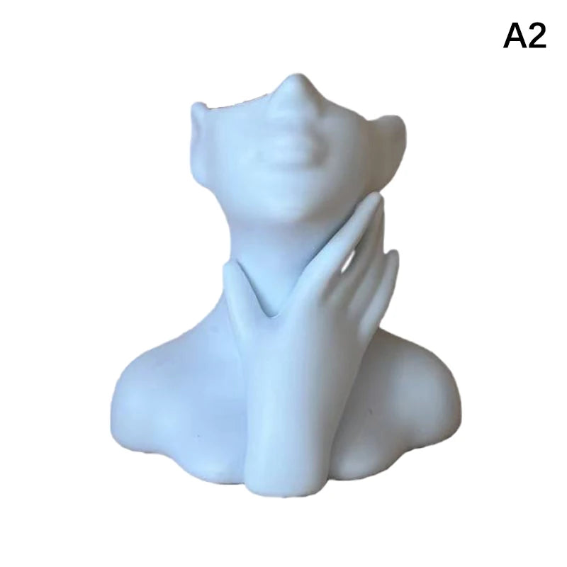Multifunktionaler Schreibtisch-Organizer, kreative menschliche Körperform-Vase, Make-up-Pinsel- und Stifthalter, Statuen-Ornament, Heim- und Bürodekoration