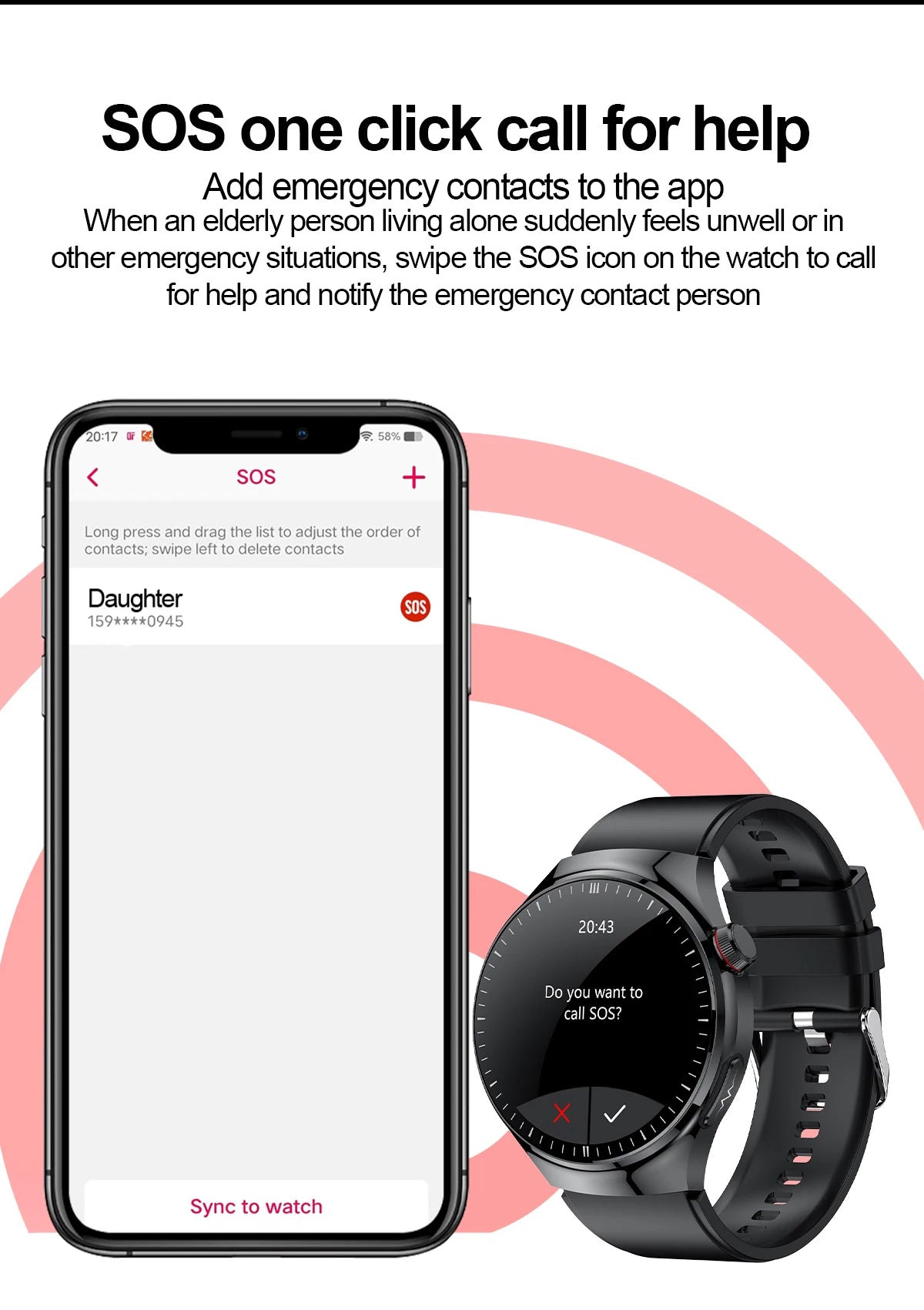 Montre Intelligente de Soins Infirmiers 2025 Montre connectée Santé, oxygène sanguin, lipides sanguins, acide urique, ECG+PPG, température corporelle, appel Bluetooth