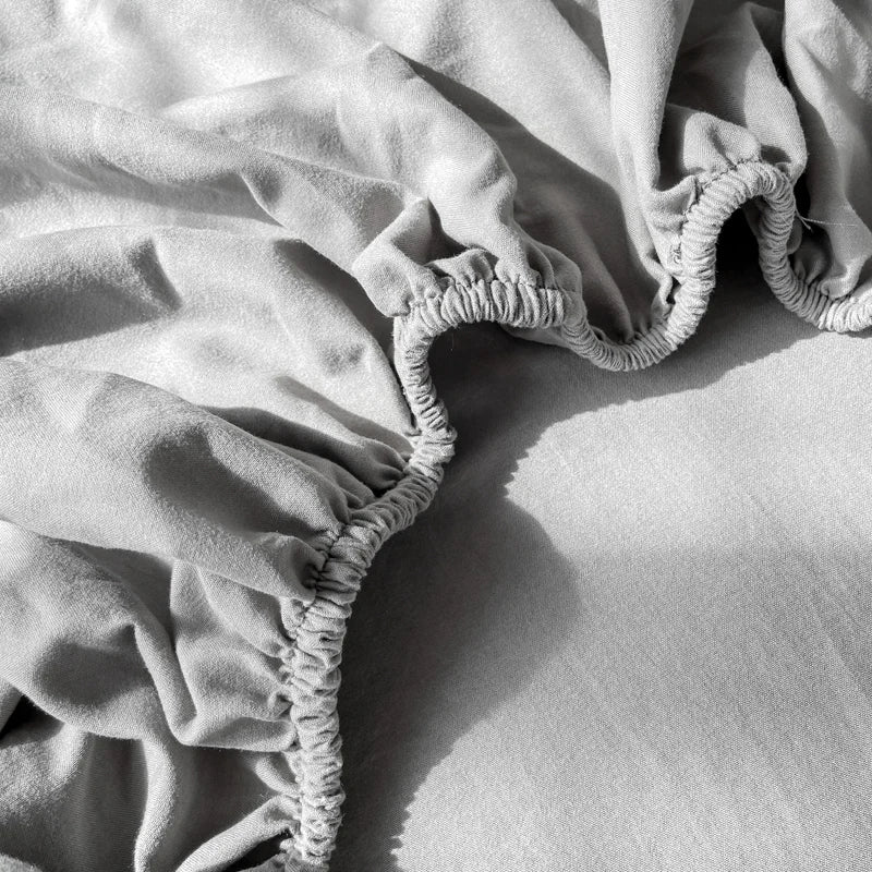 Drap-housse en coton doux avec élastiques, couleur unie, antidérapant, pour lit double, King, Queen, 140/160/200