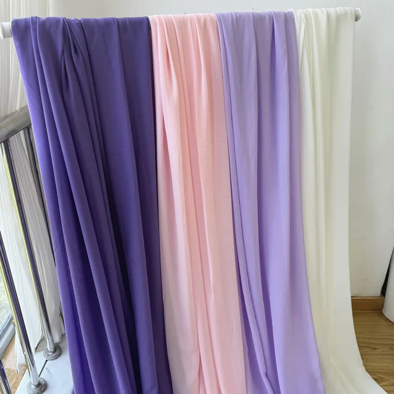 Tissu en mousseline pour robes, jupes, chemises, vêtements, décorations et projets de couture DIY, rose et violet