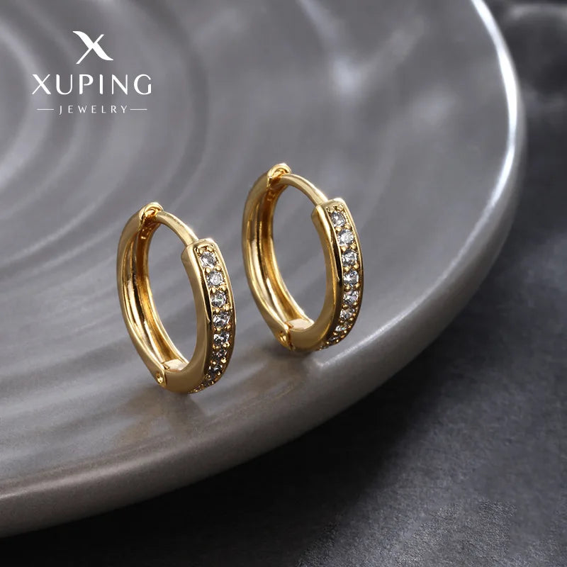 Boucle d'oreille de luxe en or pur 24K 9999, nouveau style européen et américain, simple, légère, polyvalente, de haute qualité, pour femme.