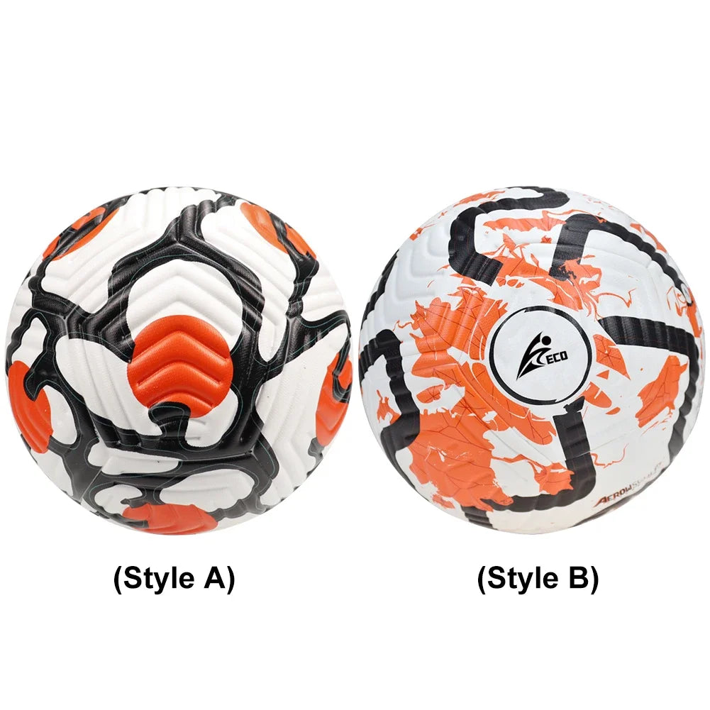 Ballons de football professionnels taille 5, en cuir, cousus à la machine, pour enfants et adultes, pour l'entraînement sportif en extérieur