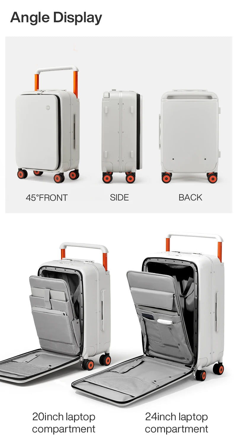 Mixi New Design Wide Handle Koffer Herren Handgepäck Damen Reise Trolley 20 Zoll Kabine PC Aluminiumrahmen M9275