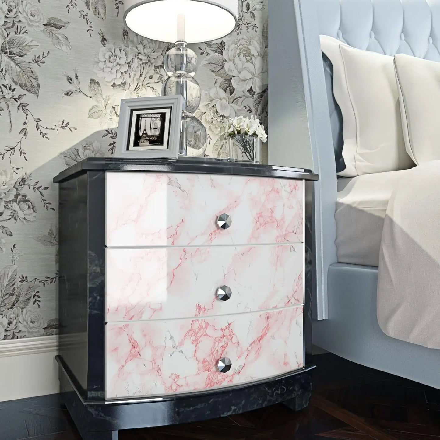 1 Roll Pearlescent Pink Marble Wallpaper Waterproof Contact Paper Vinyl Self Adhesive Peel and Stick  Removable Decor Sticker
