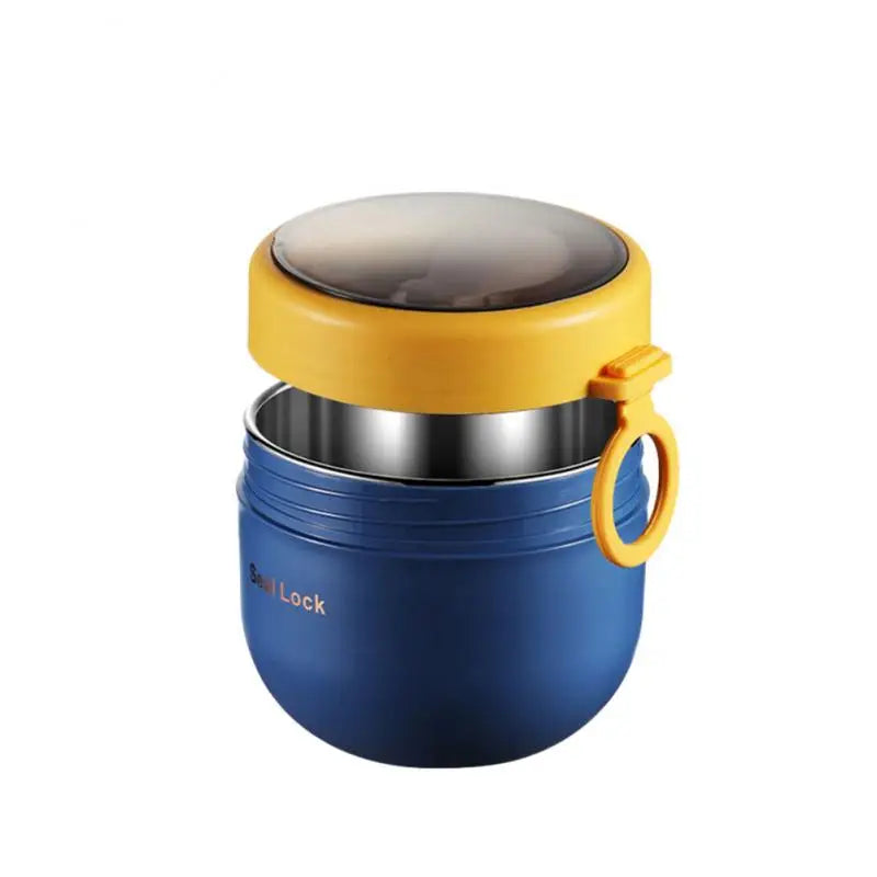 600ml Lebensmittel-Thermobehälter Isolierter Suppenbecher Thermoskanne Edelstahl Brotdose Thermo Warmhalte-Vakuumbecher mit Löffel