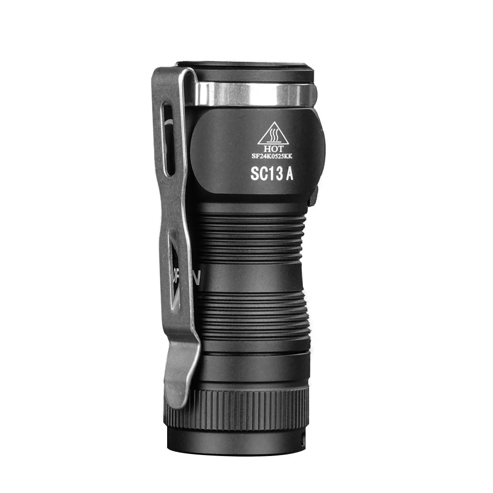 Sofirn Mini SC13A Anduril Lampe torche puissante 519A LED 1300lm 18350 Lampe LED rechargeable 95 IRC élevé avec aimant