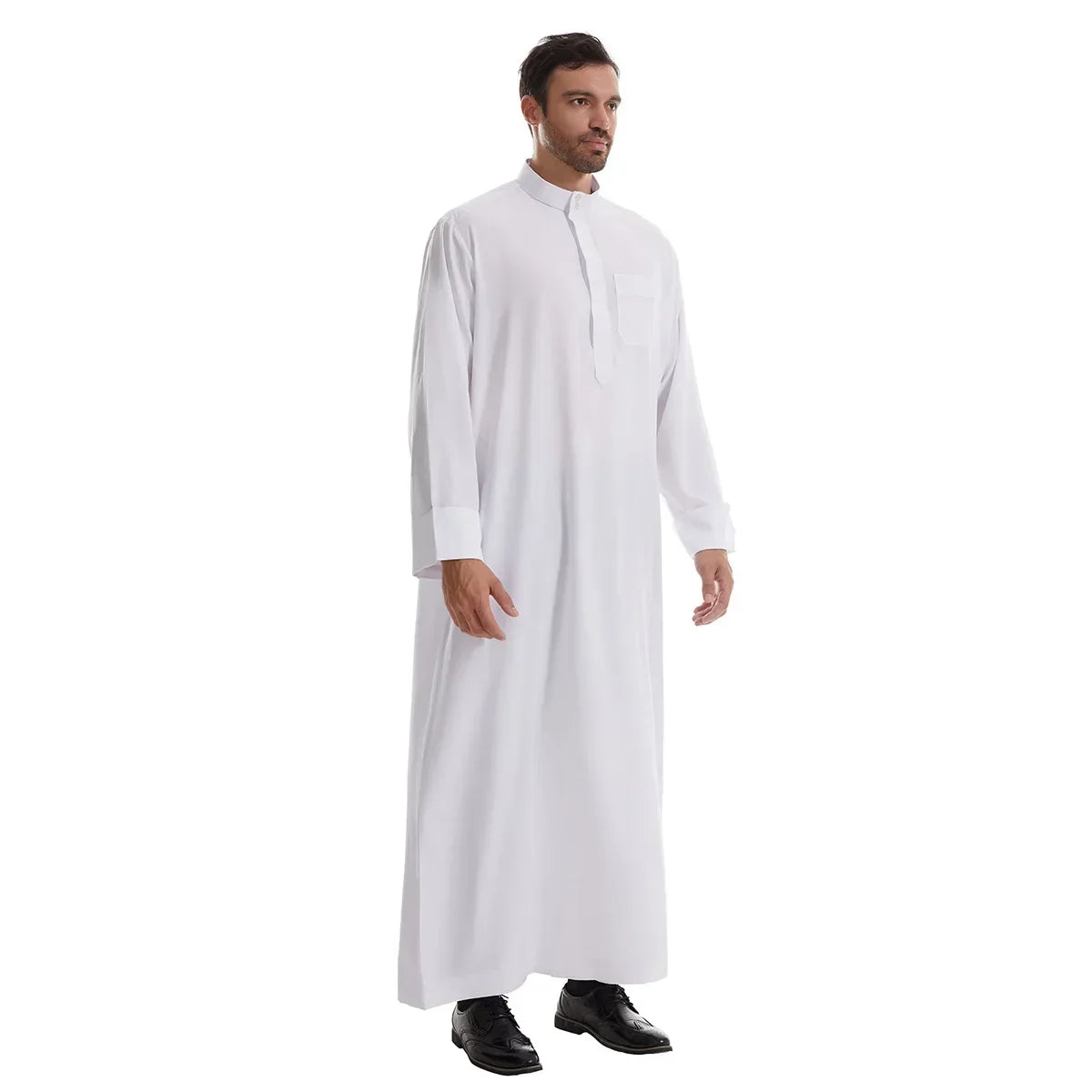 Muslimische Männer Jubba Thobe Langes Gewand Saudi-Islamisch Muslimische Kleidung Abaya Kaftan Islam Dubai Arabisches Kleid Eid Djellaba Dishdasha