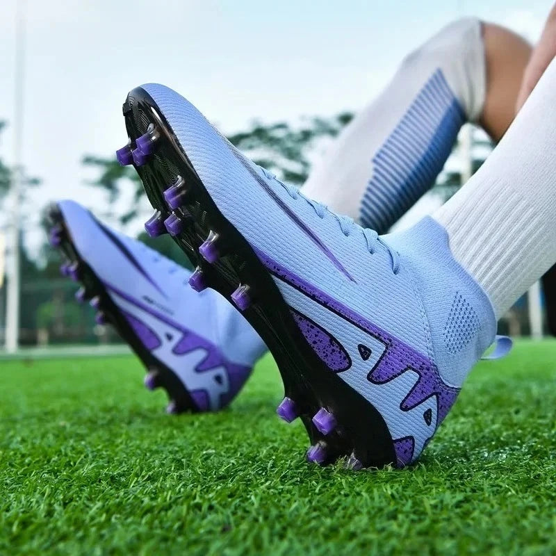 Chaussures de football roses tendance pour hommes Chaussures de football professionnelles légères Chaussettes de football pour hommes Chaussures de football d'extérieur antidérapantes Baskets de football originales