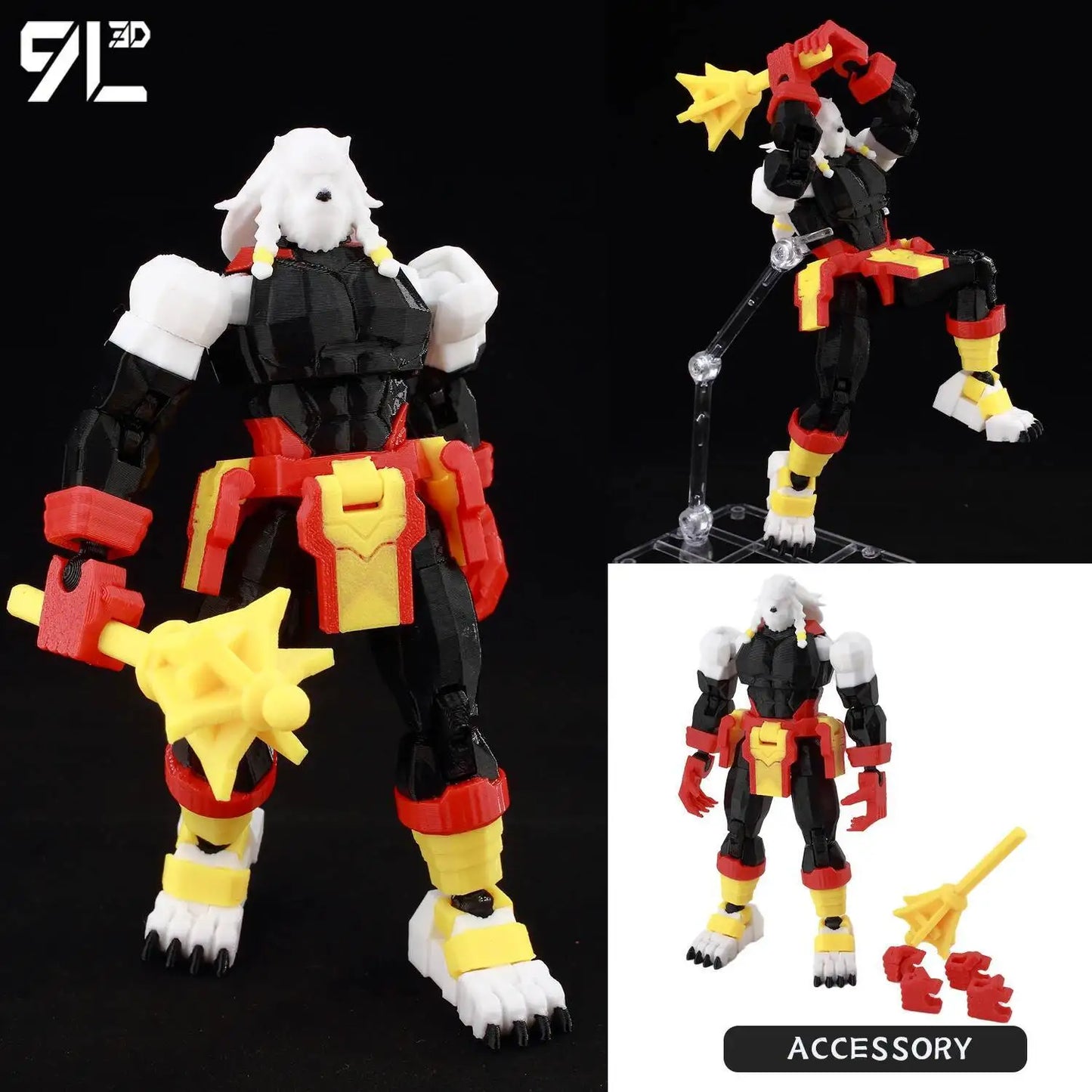 9L3D Lucky 13 Invincible Boy Conquer Omni Action Figure 3D Printed Anime Model Multi-Jointed Poseable Collectible Toy Gift Fan