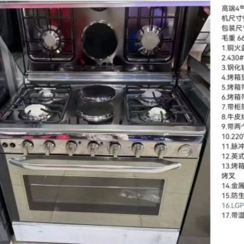 D 4 Gas And 2 Electricity Cooker With Oven Stove Cooktops Electric 4 Burners Stoves Burner Kitchen Multifunction