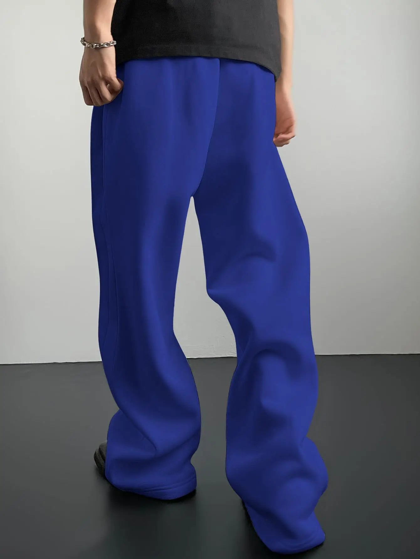 Pantalon de survêtement large Y2K Harajuku pour femmes, streetwear, ample, surdimensionné, gris, de sport, taille haute, avec cordon de serrage, décontracté